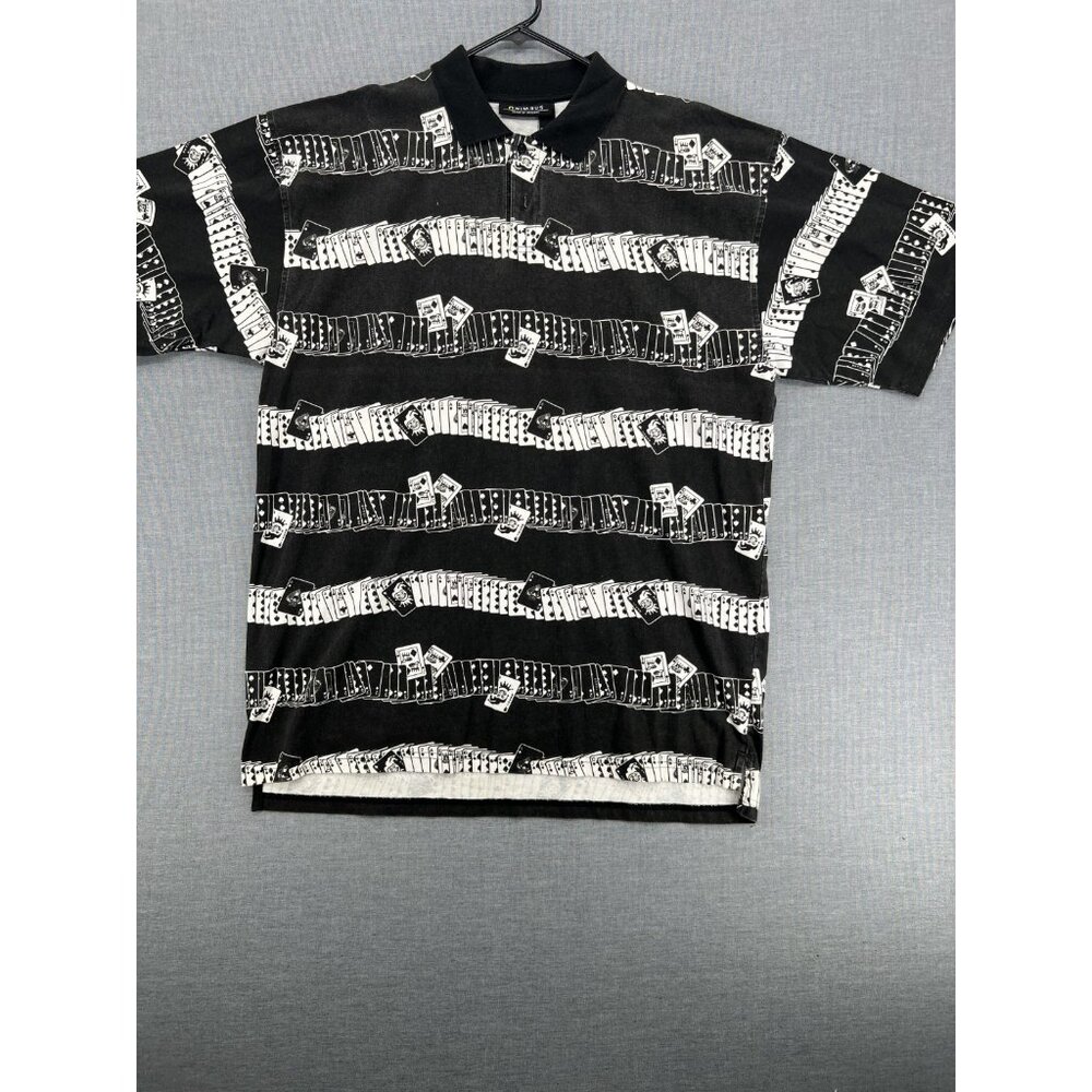 Vtg Nimbus By Magsway Button Shirt Mens 4XL Poker Cards Thug Grunge AOP Y2K